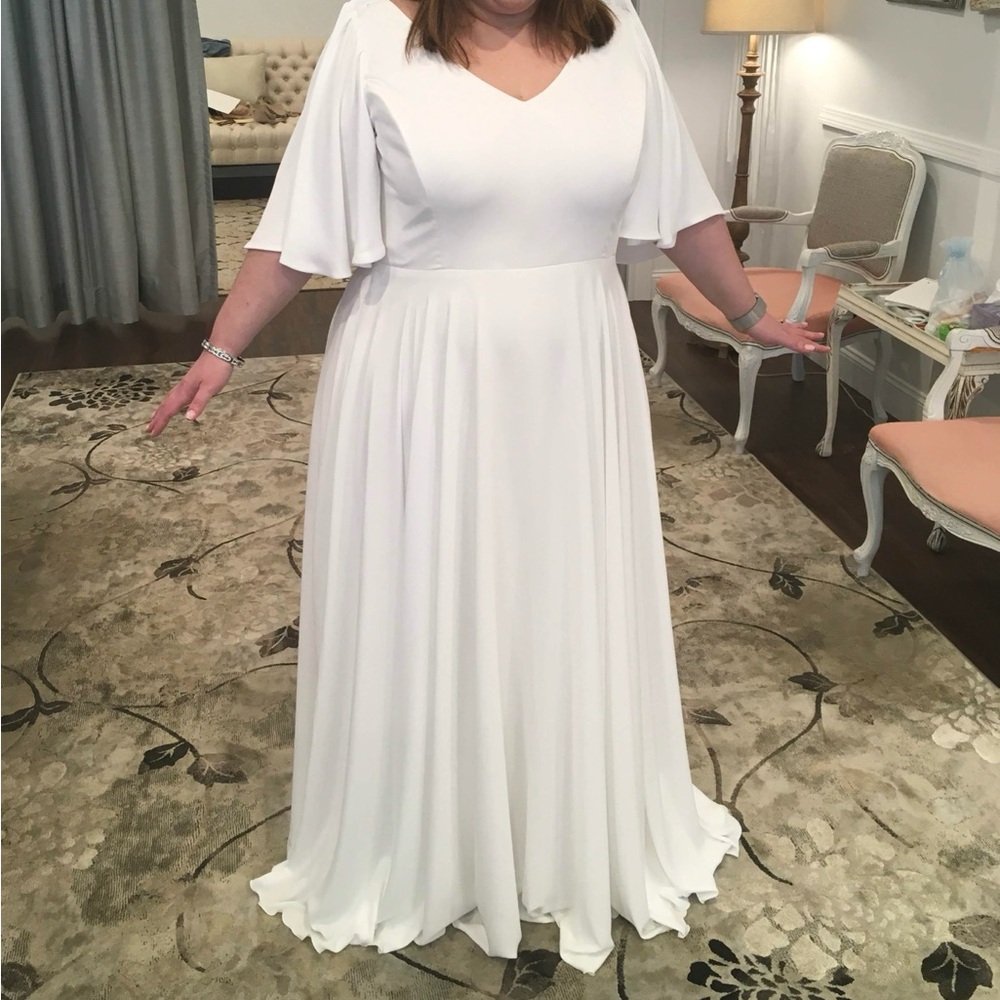 Rebecca Schoneveld White Flowing Wedding Dress BRAND NEW